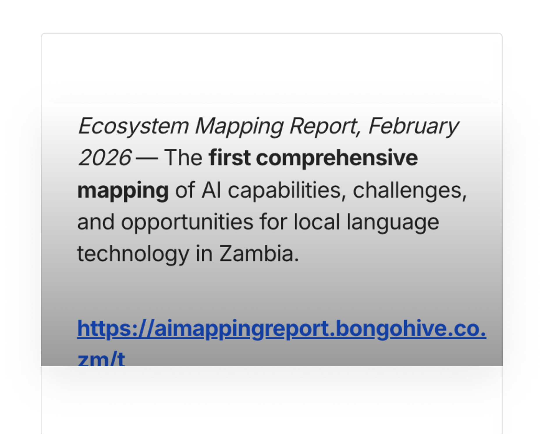 Preview of AI in Local Languages Zambia
