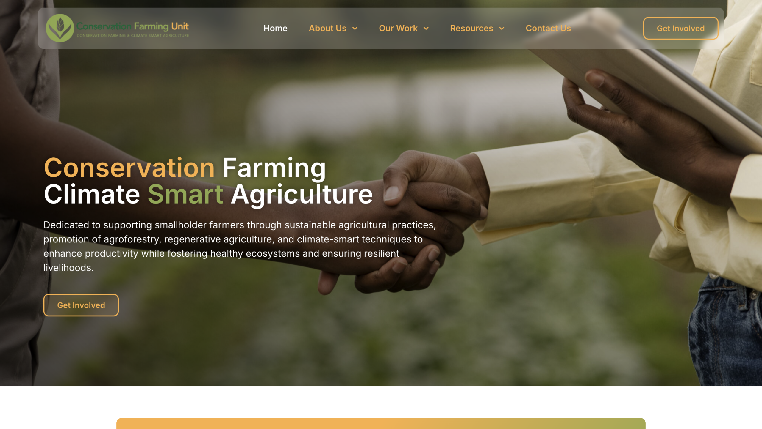 Preview of Conservation Farming Unit Website