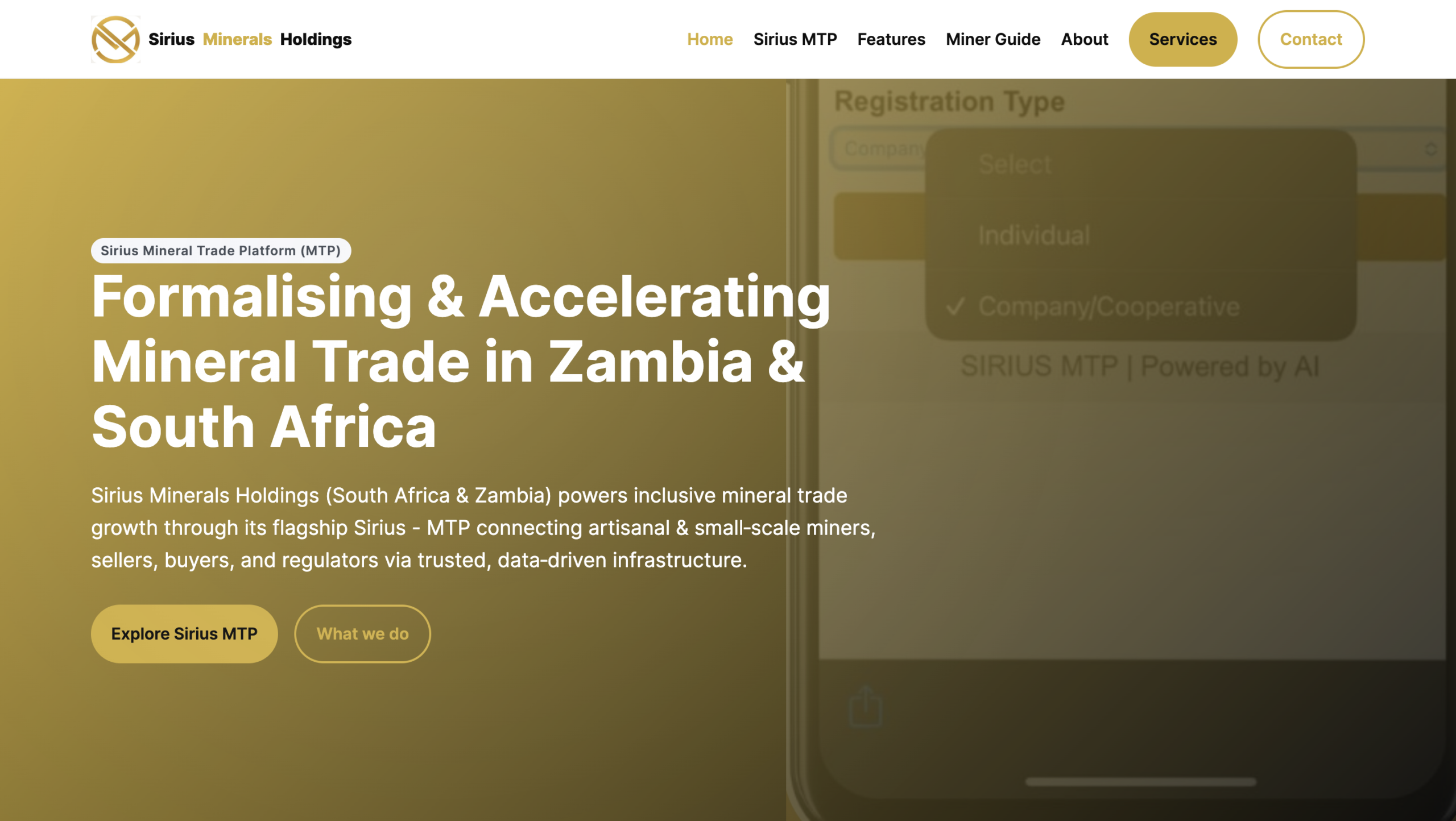 Preview of Sirius Minerals Trade Platform